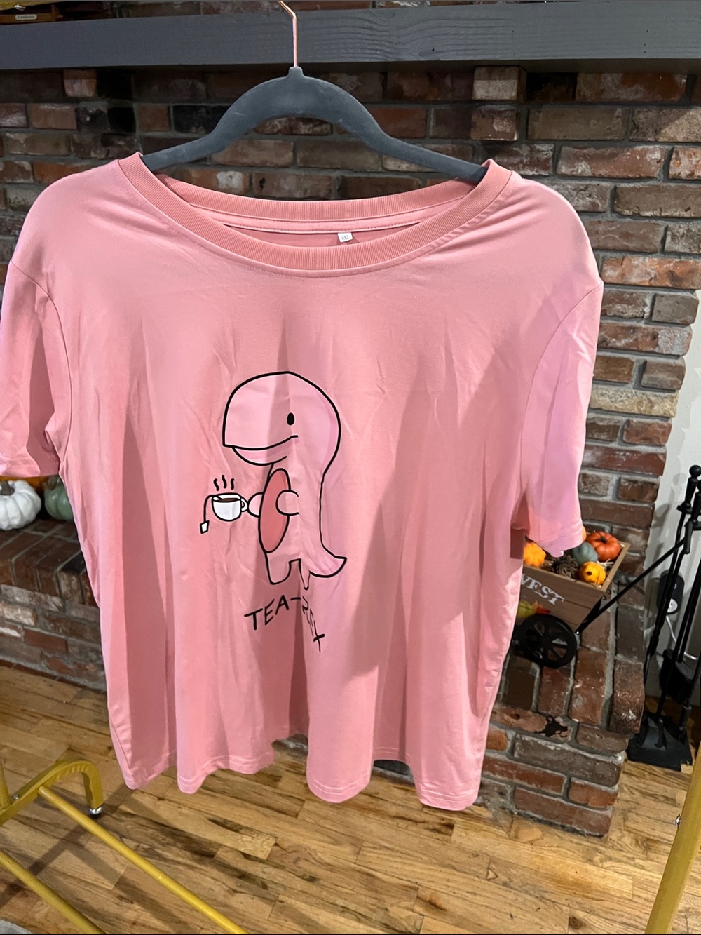 Kids Pink 'Tea Rex' Graphic Tee
